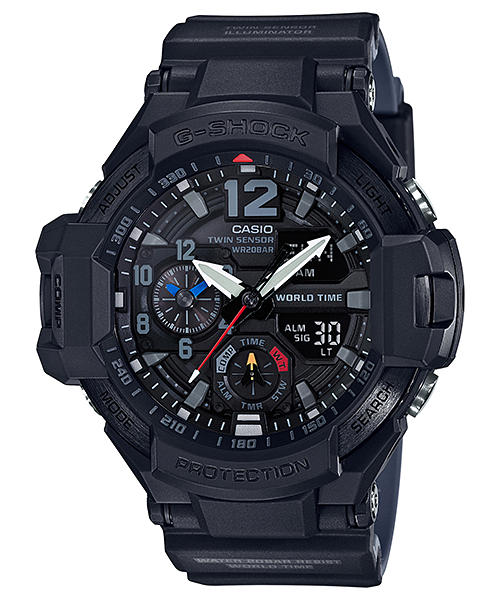 G-Shock Gravity Twin Sensor Black Mens Watch GA1100-1A1