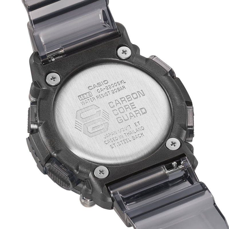 G-Shock DUO Carbon Sound Wave Transparent Mens Watch GA2200SKL-8A