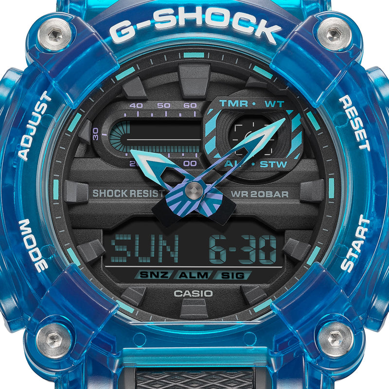 G-Shock DUO Sound Wave Blue Mens Watch GA900SKL-2A