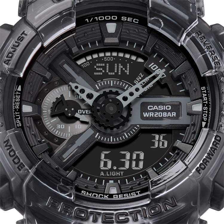 G-Shock 透明套装黑色数字男式手表 GA110SKE-8A