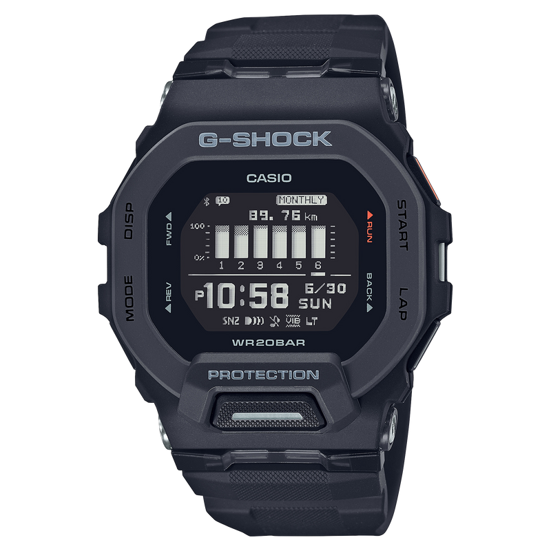 G-Shock GBD-200 Series Black Resin Strap Mens Watch GBD200-1D