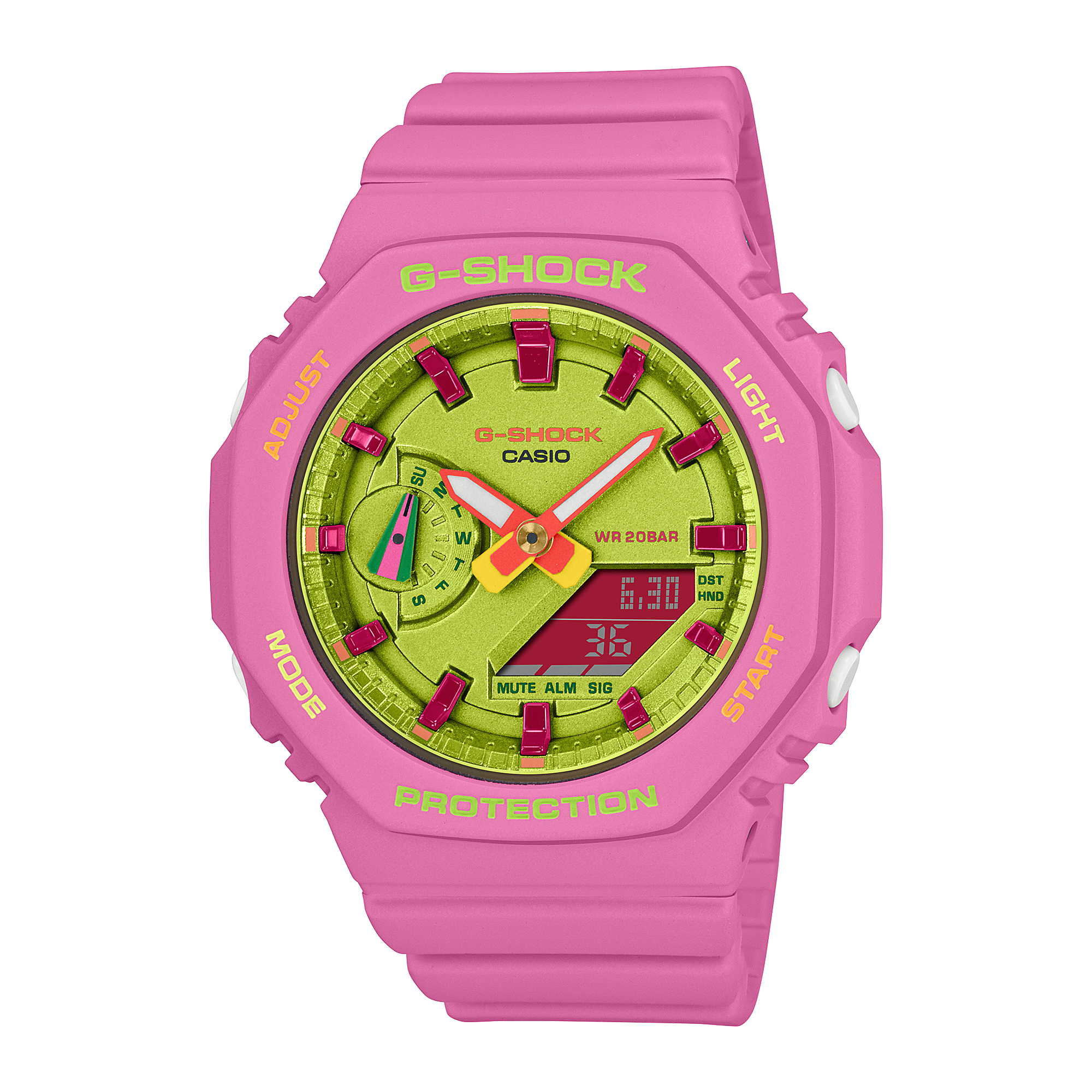 G-Shock Pink Resin Band Womens Watch GMAS2100BS-4A