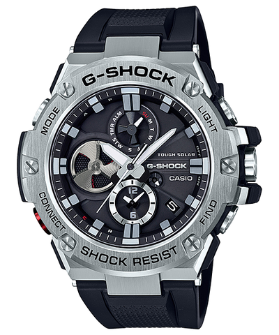 G Shock Solar Stainless Steel Connected Series Mens Watch GSTB100 1A Watch Direct