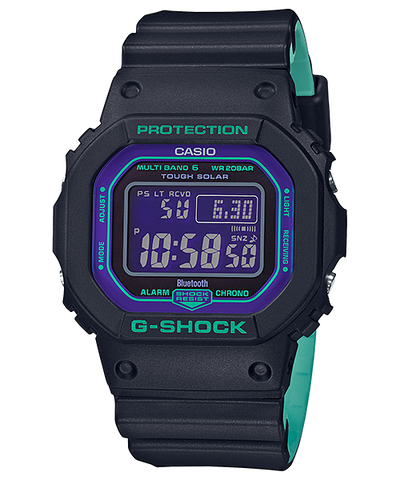 G Shock Retro 90 s Solar Bluetooth Watch with Dual Tone Band GWB5600BL Watch Direct
