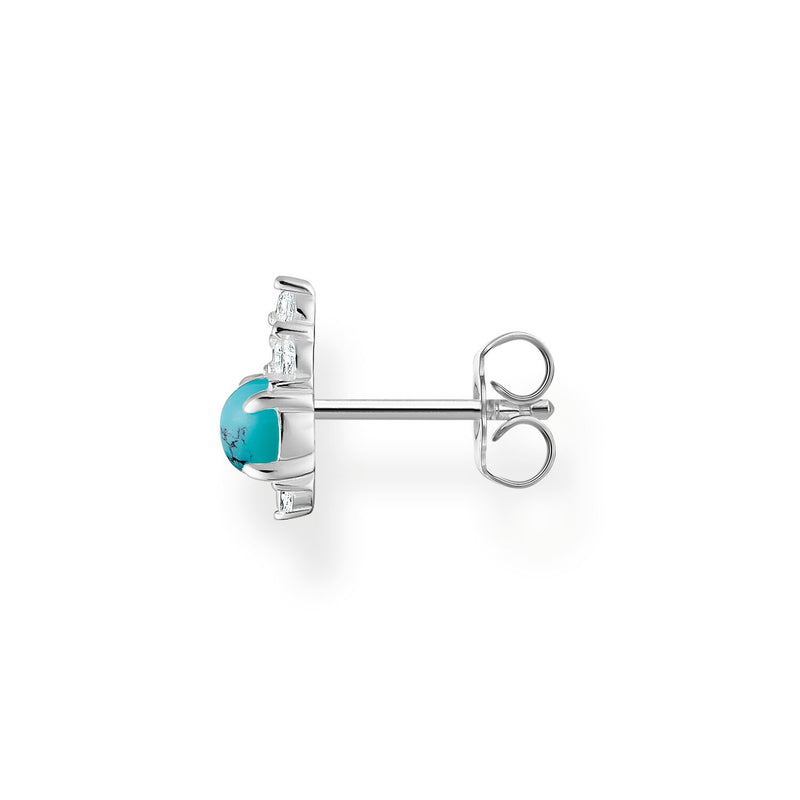 Thomas Sabo Single Ear Stud Blue Stone Silver