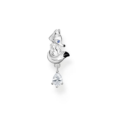 THOMAS SABO Single ear stud fox with white stone silver