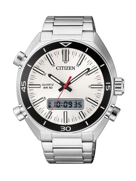 Citizen Analog Digital White Dial Mens Watch