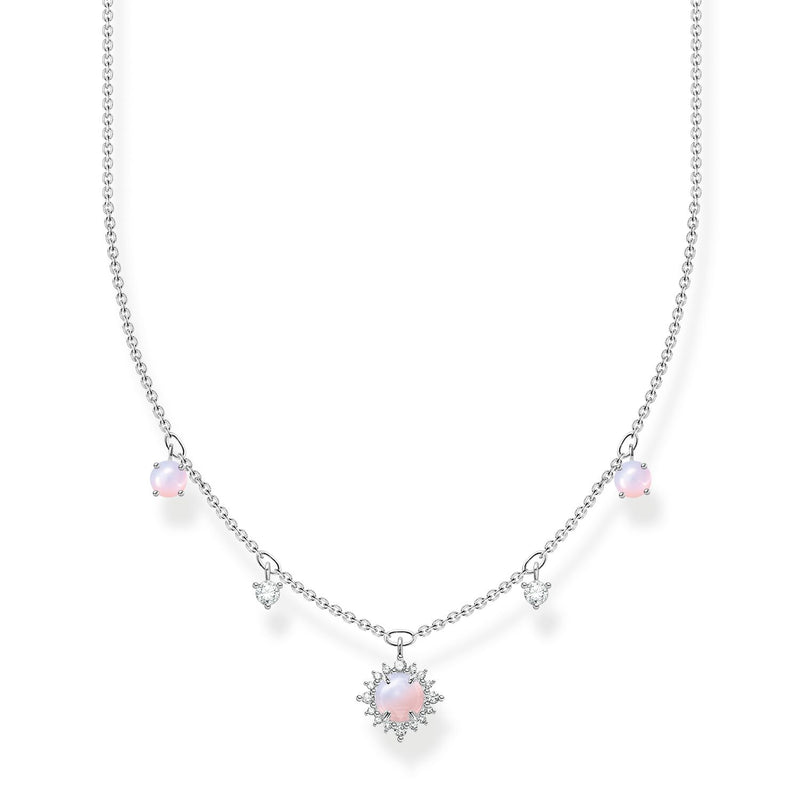 Thomas Sabo Necklace Pink Stone Silver