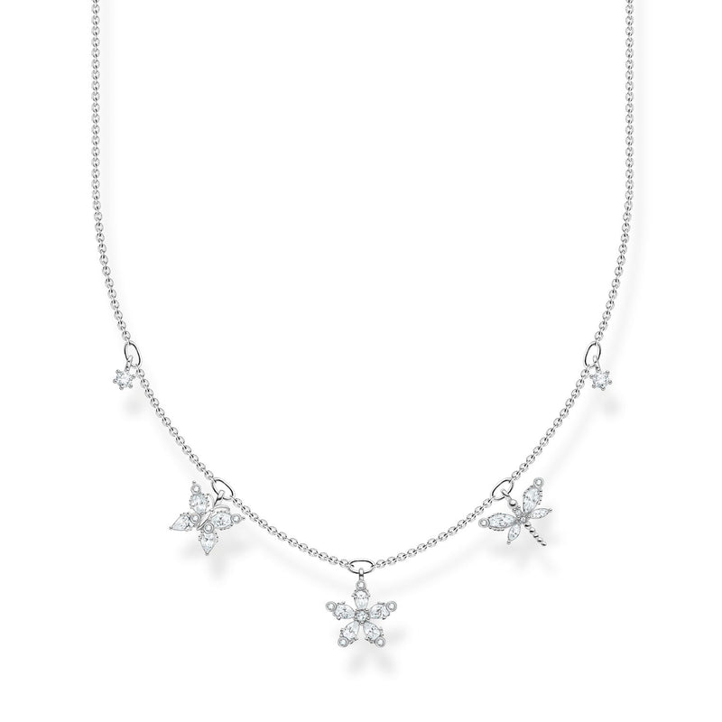 Thomas Sabo Necklace Flowers Silver