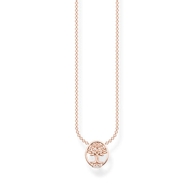 Thomas Sabo Necklace Tree of Love white stones rose gold