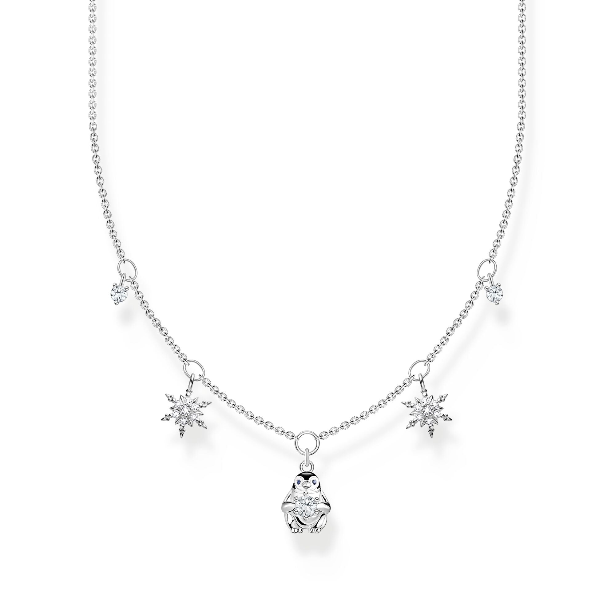THOMAS SABO Necklace penguin and snowflakes silver
