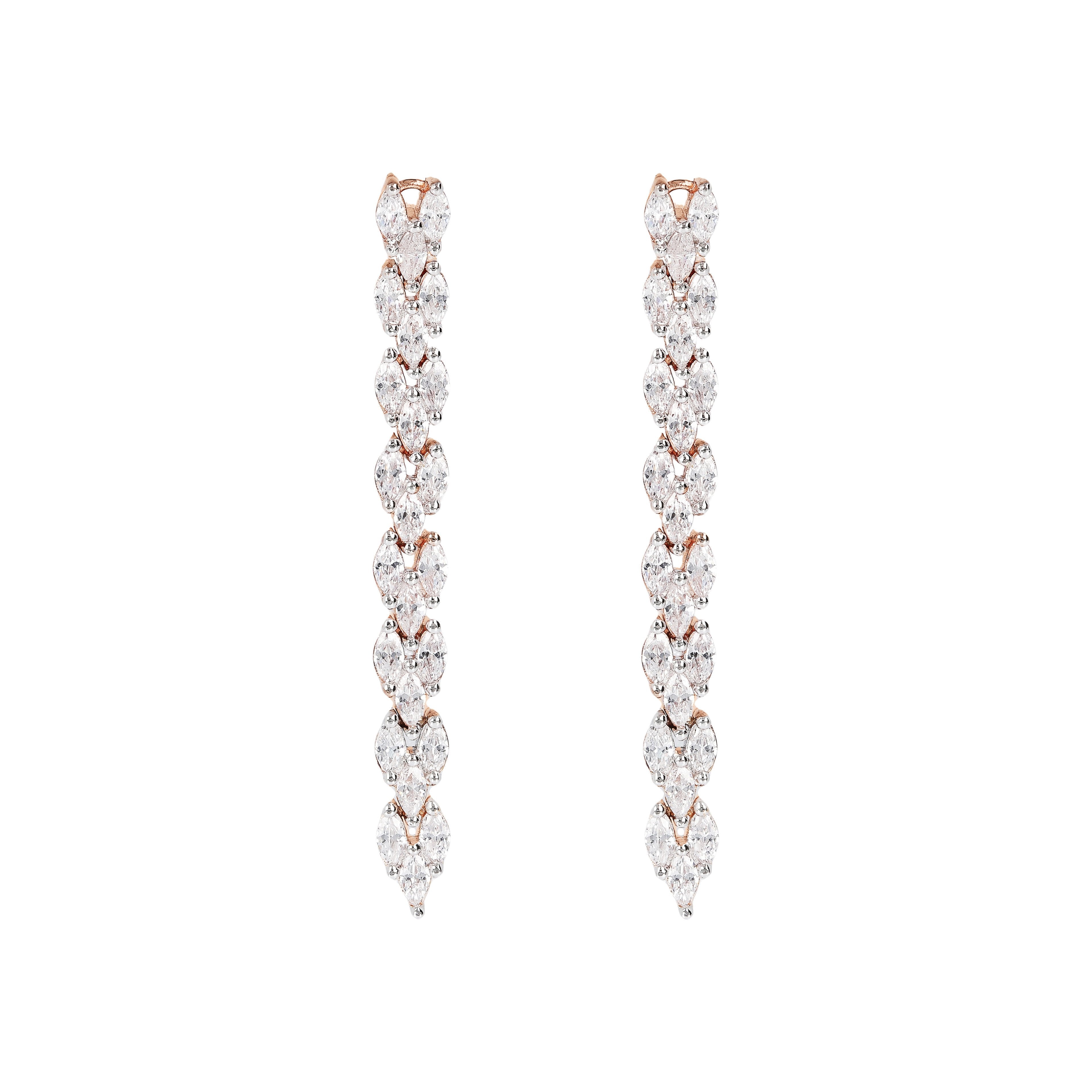 Bronzallure Cubic Zirconia Long Pendant Earrings