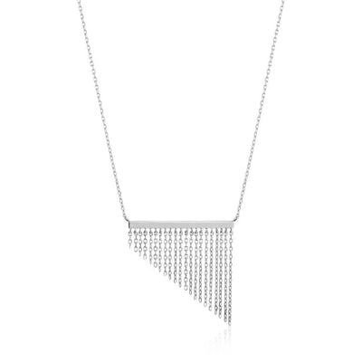 Ania Haie Fringe Fall Necklace - Silver