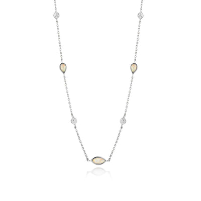 Ania Haie Opal Colour Necklace - Silver