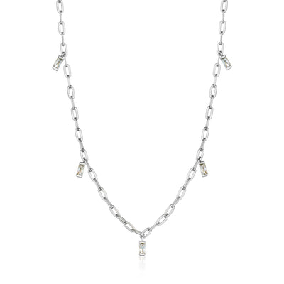 Ania Haie Glow Drop Necklace - Silver