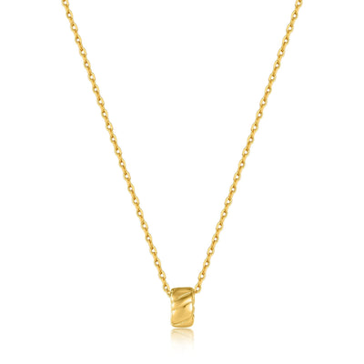 Ania Haie Gold Smooth Twist Pendant Necklace