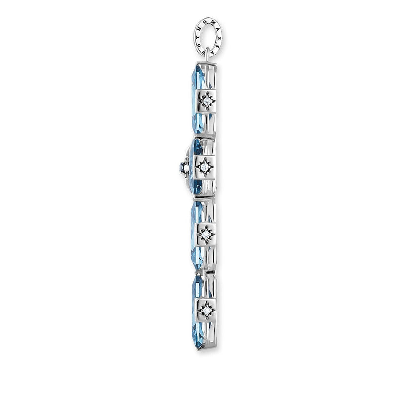 Thomas Sabo Pendant Cross Large Blue Stones With Star