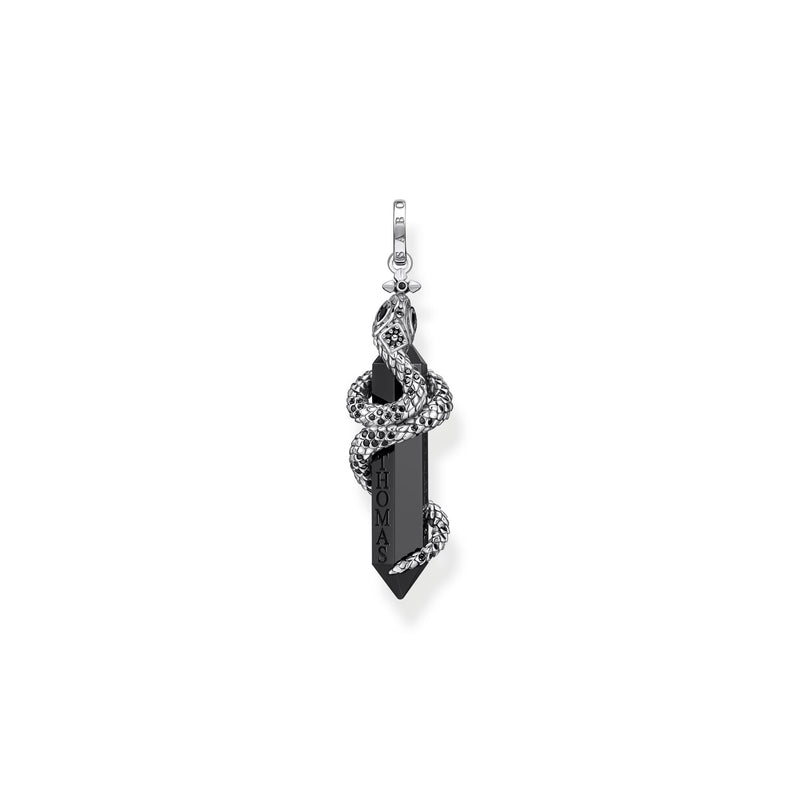 THOMAS SABO Pendant blackened onyx with snake