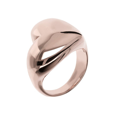 Bronzallure Heart Shaped Golden Rose Ring