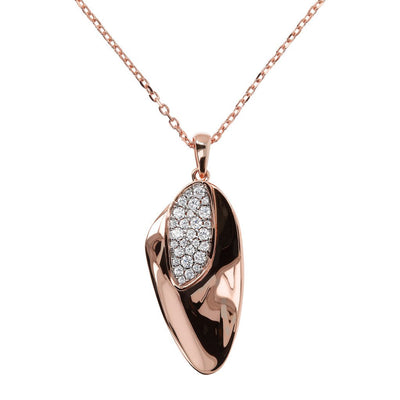 Bronzallure Pave Cubic Zirconia Necklace