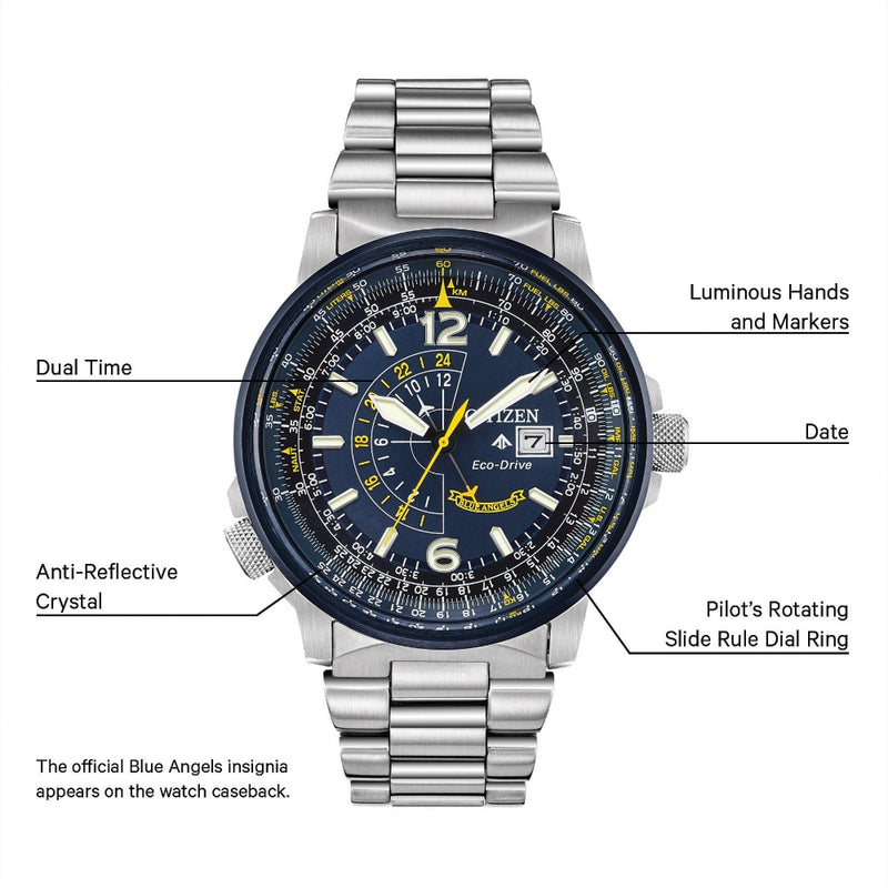 Citizen Blue Angels Mens Watch BJ7006-56L