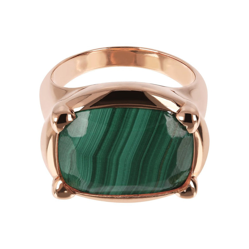 Bronzallure Queen Malachite Ring