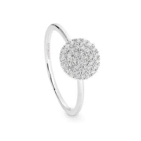 Georgini Pavo Rhodium Ring Silver Size 8