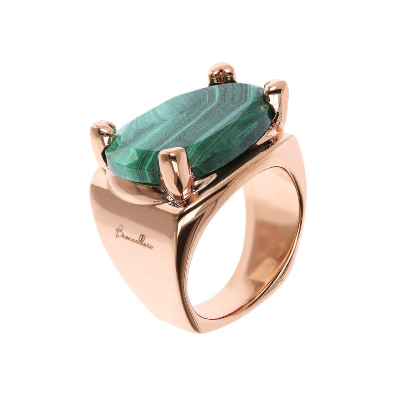 Bronzallure Romantic Malachite Ring