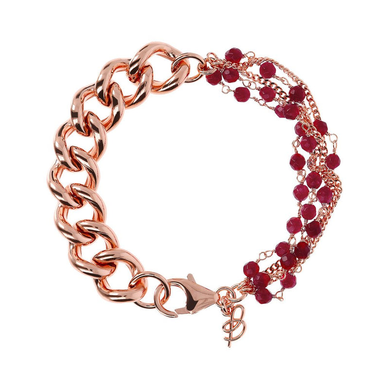 Bronzallure Rosary Bracelet Golden Ros&egrave;