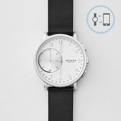 Skagen Connected Leather Hybrid Smartwatch Mens Watch Direct