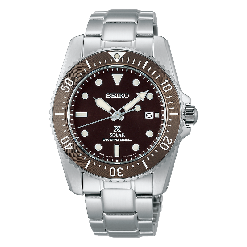 Seiko Prospex Brown Sports Solar Divers Men's Watch SNE571P1