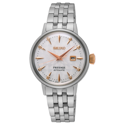 Seiko Presage Elegant Automatic Watch with Diamonds SRE009J