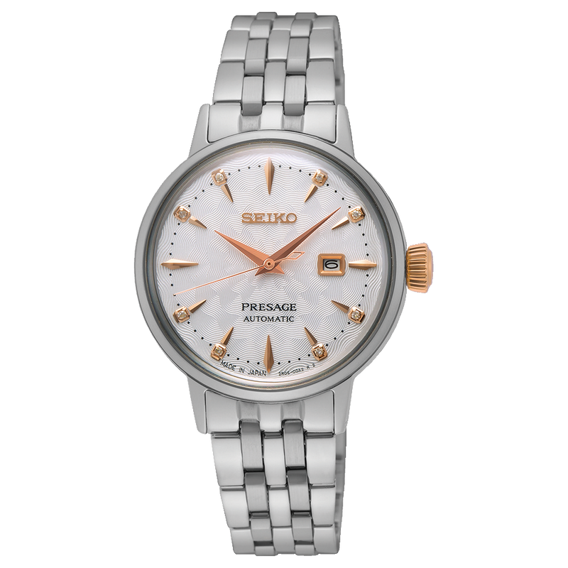 Seiko Presage Elegant Automatic Watch with Diamonds SRE009J