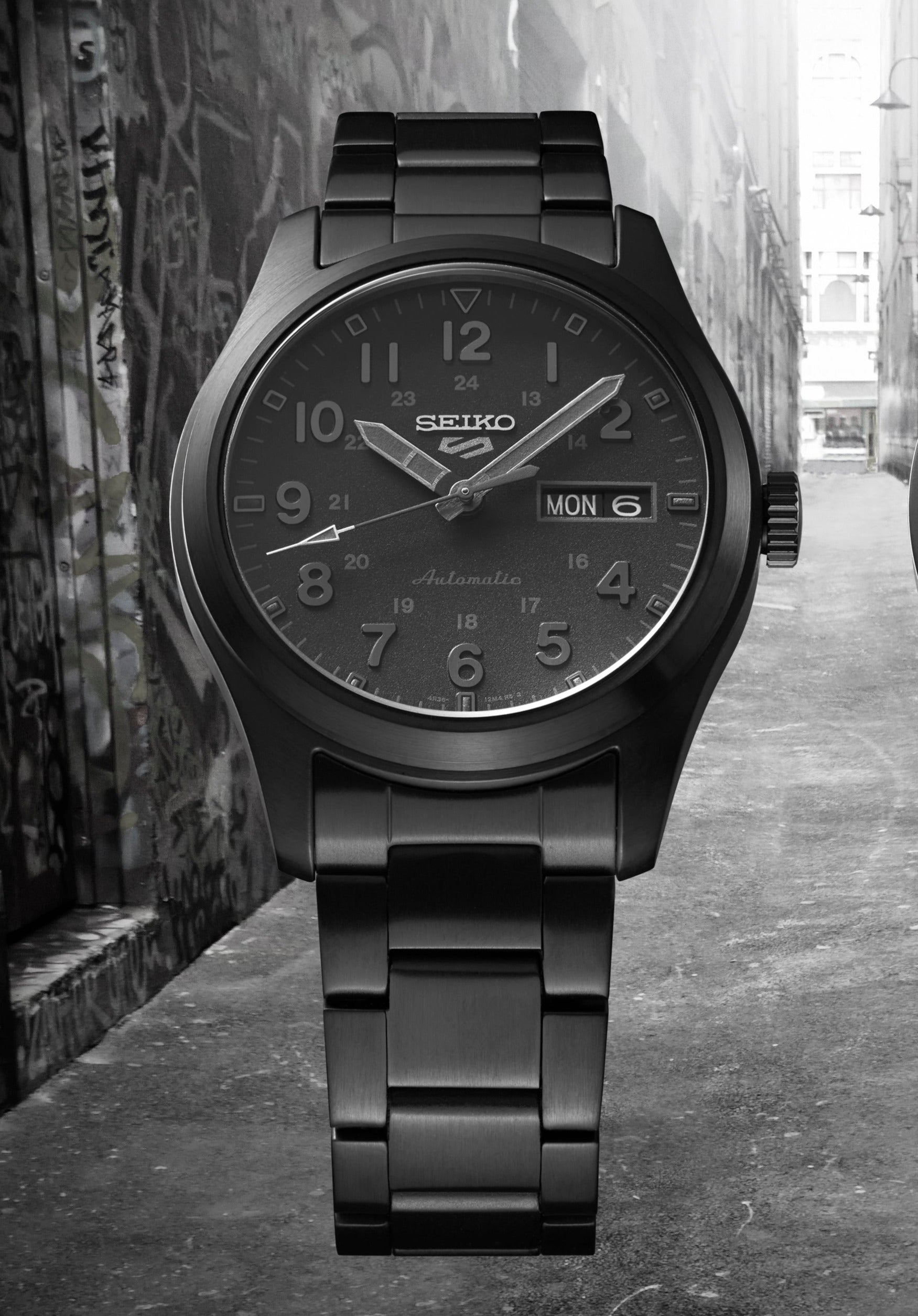 Seiko Stealth Black Sports Watch SRPJ09