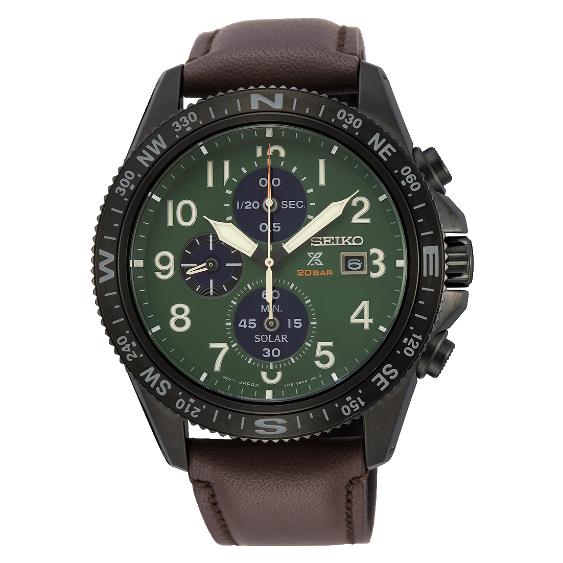 Seiko Prospex Solar Chronograph Green Dial Watch SSC739P