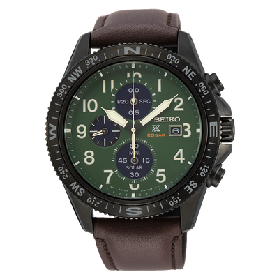 Seiko Prospex Solar Chronograph Green Dial Watch SSC739P