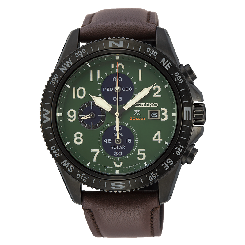 Seiko Prospex Solar Chronograph Green Dial Watch SSC739P