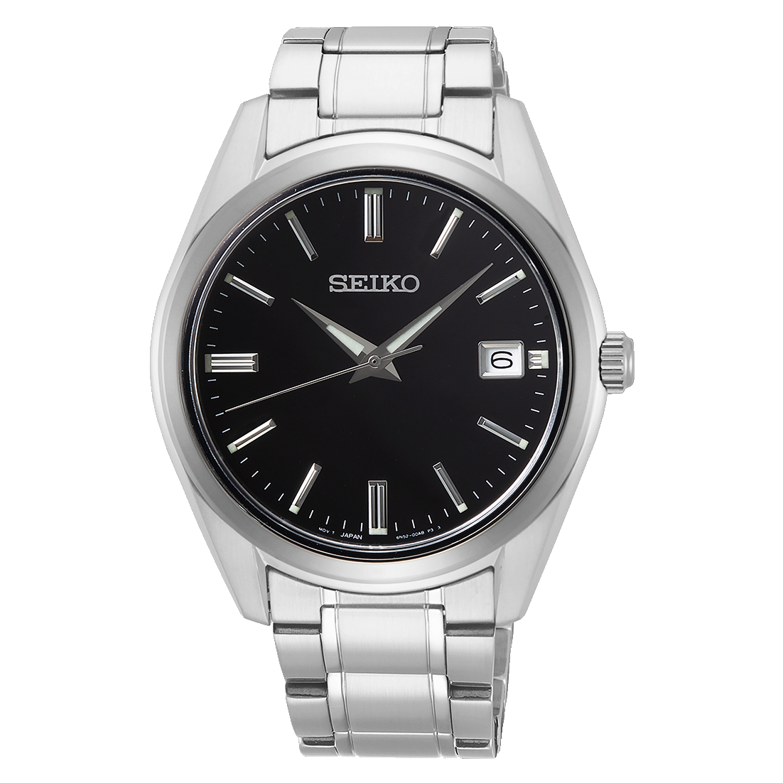 Seiko Classic Black Dial Silver Tone Watch SUR311P1