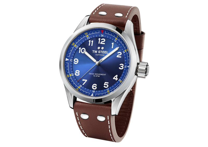 TW Steel Swiss Volante 45mm Blue Dial Mens Watch SVS102