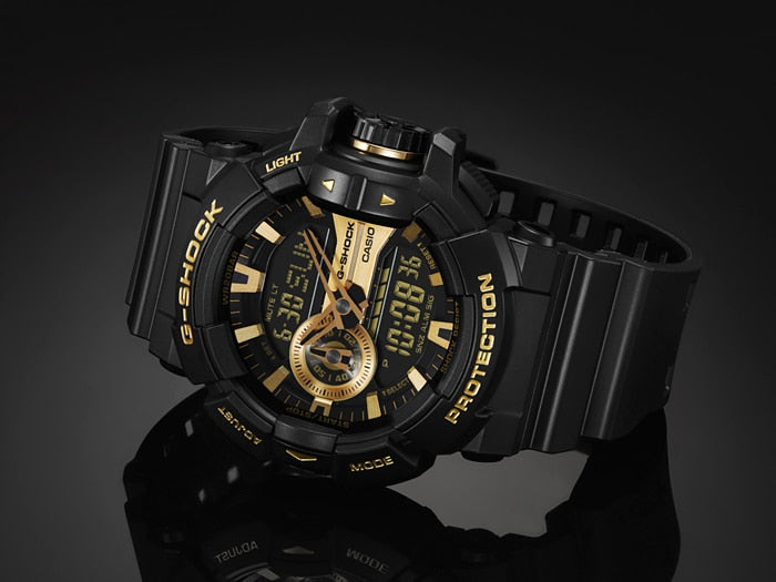 G-Shock Men's Rotary Switch Watch with Special Gold Accents GA400GB-1A9