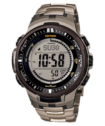 Casio Protrek Titanium Triple Sensor Atomic Prw 3000T 7 Watch Direct