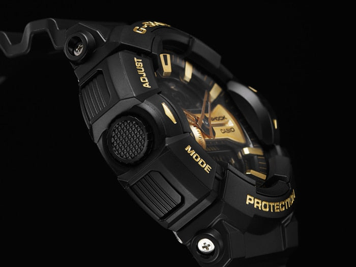 G-Shock Men's Rotary Switch Watch with Special Gold Accents GA400GB-1A9