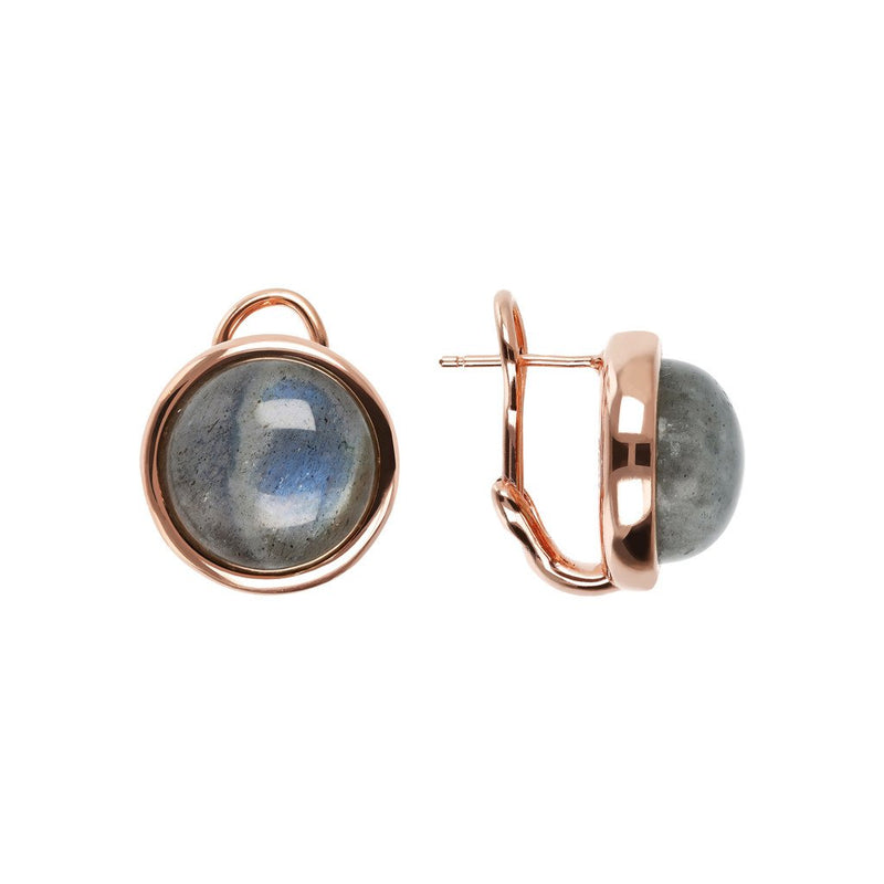 Bronzallure Stud Earrings with Natural Gems