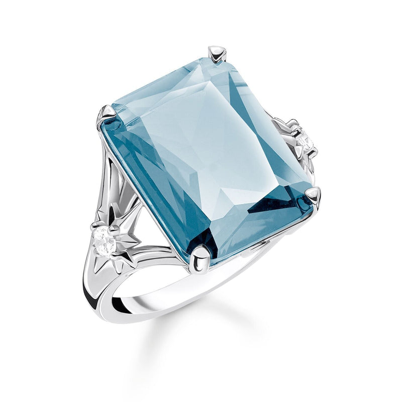 Thomas Sabo Large Blue Stone Ring, With Star