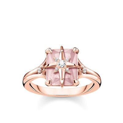 Thomas Sabo Ring Pink Stone With Star