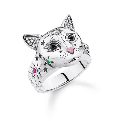 Thomas Sabo 戒指 猫 银