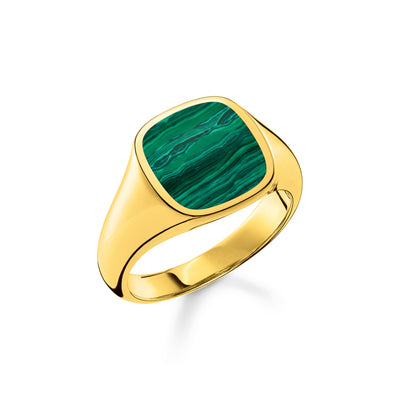 THOMAS SABO Ring classic green-gold