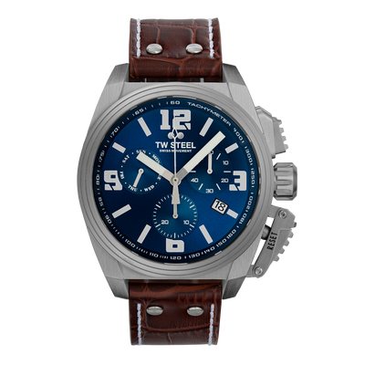 TW Steel Canteen 46MM Chronograph Blue Dial Mens Watch TW1113