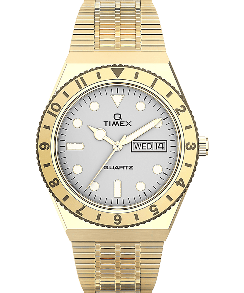 Timex Q Reissue 36 毫米蓝色不锈钢女士手表 TW2U95800 