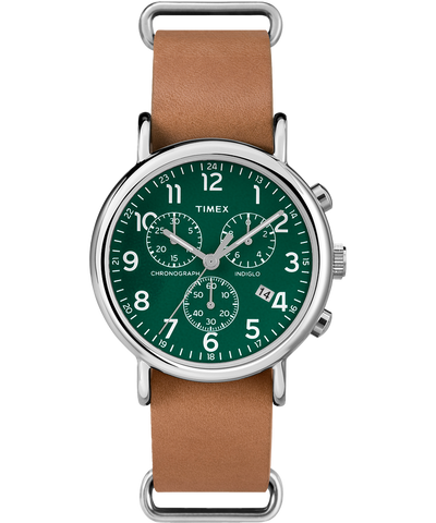 Timex Weekender Chronograph Case Slip-Thru Strap Watch